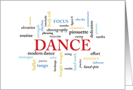 Dance Birthday in Words card