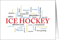 Girl Ice Hockey Birthday in Words card