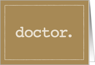 Doctor Definition on Doctors Day card