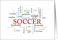 Soccer Birthday in Words card