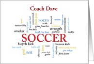 Custom Name Soccer Coach Thank You in Words card