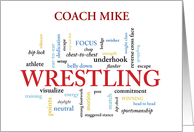 Customizable Name Wrestling Coach Thank You card