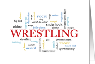 Wrestling Birthday in Words card