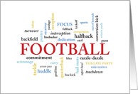 Football Birthday in Words card