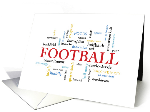 Football Coach Birthday in Words card (1514360)
