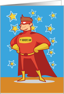 First Fathers Day Superhero card