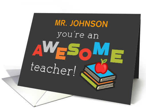 Custom Name General Teacher Appreciation Day Books and... (1518374)