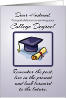 Husband College Graduation Remember the Past card