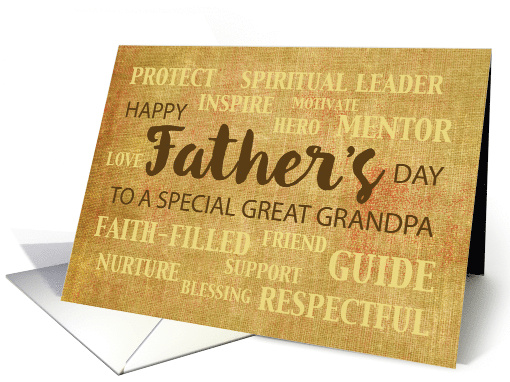 Great Grandpa Religious Fathers Day Qualities card (1524934)
