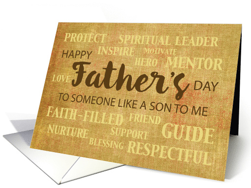 Like a Son to Me Religious Fathers Day Qualities card (1524960)