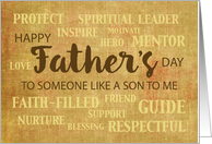 Like a Son to Me Religious Fathers Day Qualities card