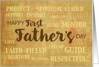 First Fathers Day Qualities card