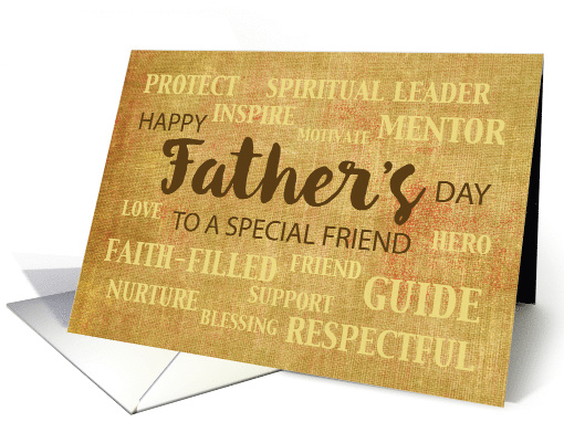 Friend Religious Fathers Day Qualities card (1524978)