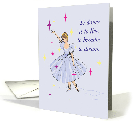 Ballet Encouragement Ballerina with Stars Success card (152782)