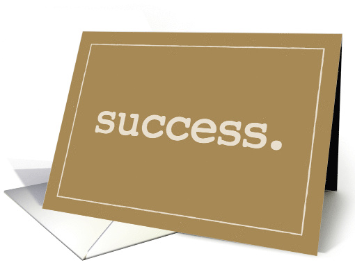 Success Definition Congratulations Simple Brown card (1530198)