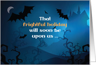 Halloween Funny Bats in Spooky Night card