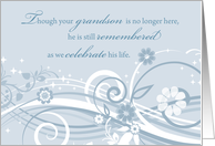 Anniversary of Loss of Grandson Blue Swirls card