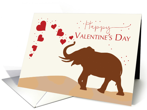 Valentines Day with Joyful Elephant and Hearts card (1553718)