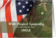 Custom Relation Army Military Soldier Sympathy Hat with Flag card
