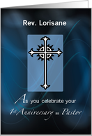 Custom Name 1st Anniversary Pastor card