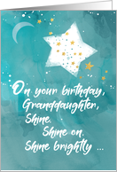 Granddaughter Tween or Teen Birthday Night Sky Bright Star card