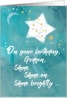 Godson Tween or Teen Birthday Night Sky Bright Star card