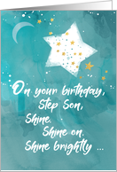 Stepson Tween or Teen Birthday Night Sky Bright Star card