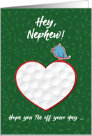 Nephew Golf Sports Heart Valentine Preteen and Teen card