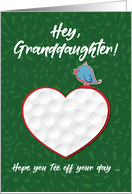 Granddaughter Golf Sports Heart Valentine Preteen and Teen card