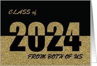 From Both Of Us Class of 2024 Graduation Gold Glitter Look and Black card