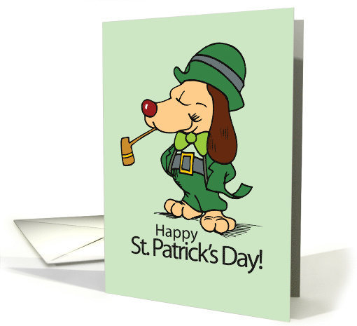 Happy St. Patrick's Day Lucky Dog Good Luck card (158675)