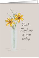 Thinking of You for Dad with Yellow Flowers card