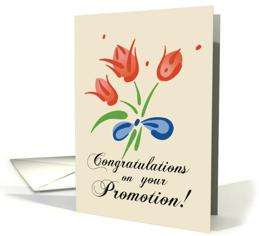 Congratulations on your Promotion Red Bouquet card (187878)