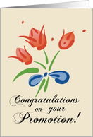 Congratulations on your Promotion Red Bouquet card