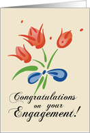Congratulations on your Engagement Bouquet of Flowers card