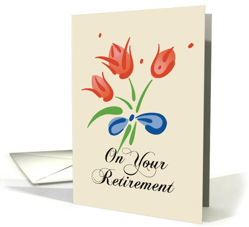 Retirement Congratulations with Red Flowers card (187892)
