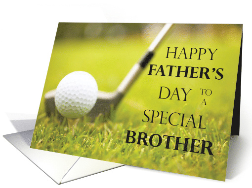 Brother Father's Day Golf Ball in Grass card (188487)