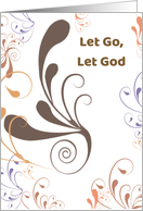 Recovery Anniversary Let Go Let God Swirls card
