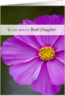Birthday for Birth Daughter with Beautiful Large Flower card