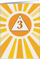 3rd Recovery Anniversary with Sun 12 Step Program Addiction card