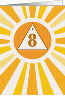 8th Recovery Anniversary with Sun12 Step Program Alcoholism card