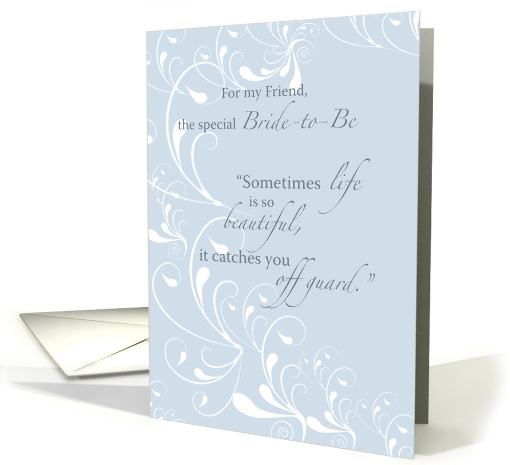 Friend Bride to Be Bridal Wedding Shower card (205816)