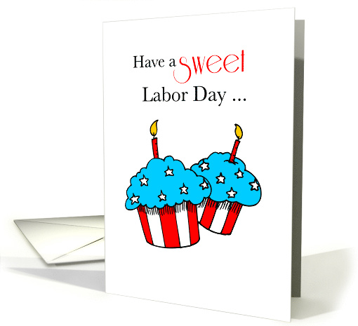 Labor Day with Patriotic Cupcakes card (245739)