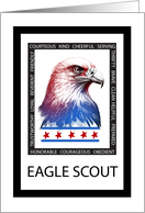 Congratulations for Eagle Scout with Eagle Face and Virtues card