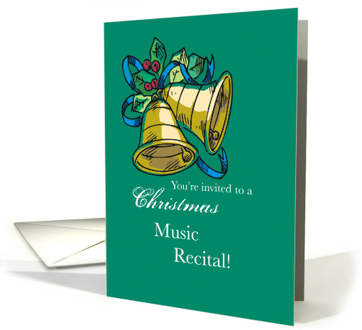 Christmas Music Recital invitation with Bells card (262665)