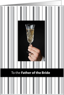 Thank You for Father of the Bride with Champagne Toast Wedding card