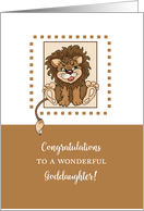 Goddaughter Congratulations on New Baby with Cute Little Lion card