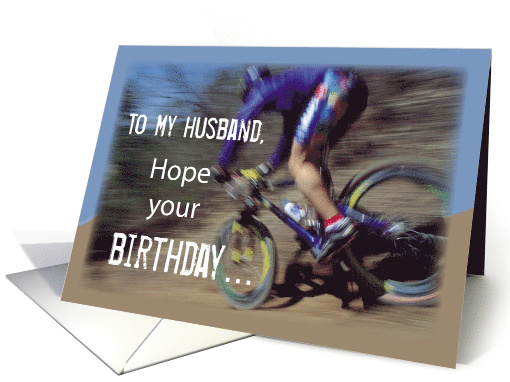 Husband Birthday with Mountain Bike Sport card (321270)
