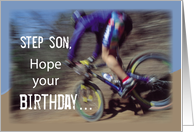 Step Son Birthday with Mountain Bike Sport card