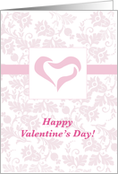 Friend Happy Valentines Day Soft Pink Paisley card